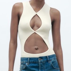 ZARA SEAMLESS CUT OUT BODYSUIT brand new
